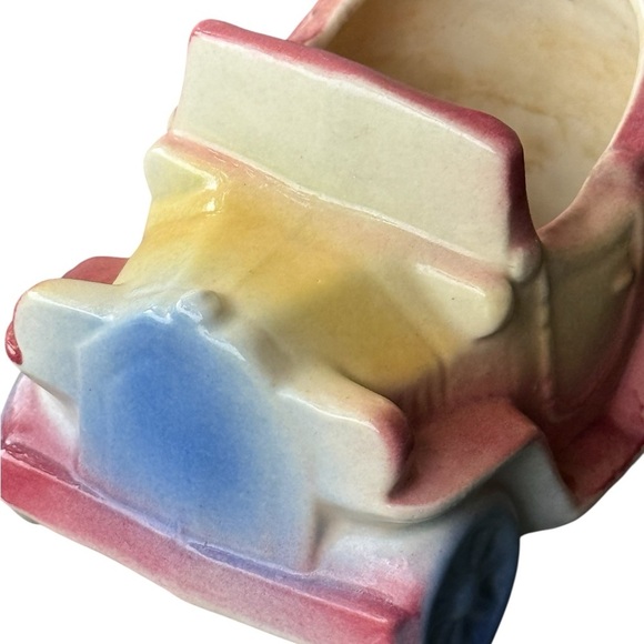 Vintage Shawnee Pottery Multicolor Car Planter Vase 1940s Original - Picture 4 of 5